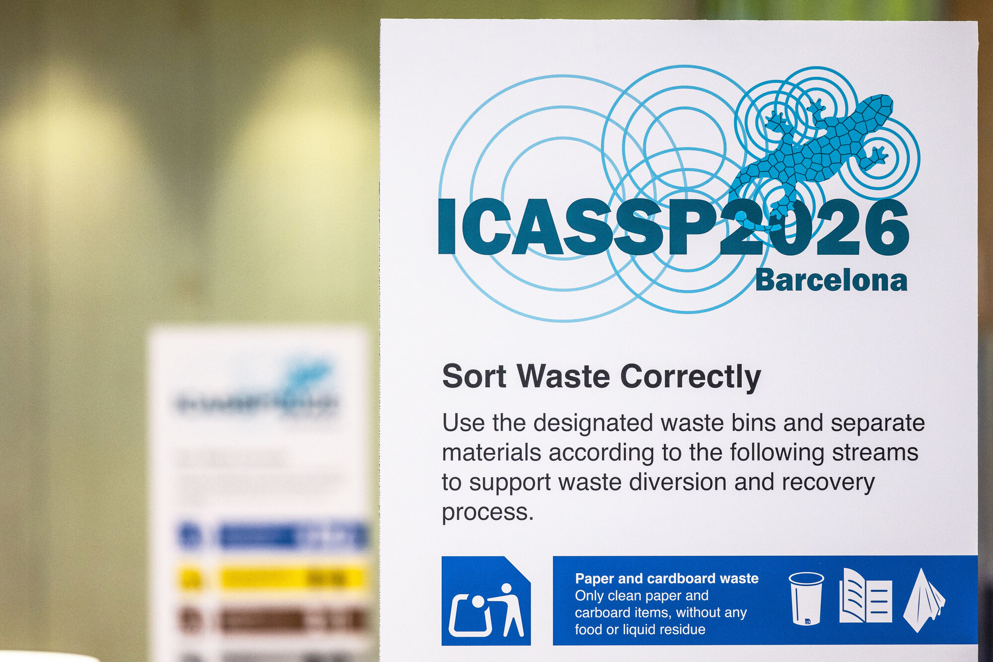 ICASSP 2026 Waste Sorting Signage