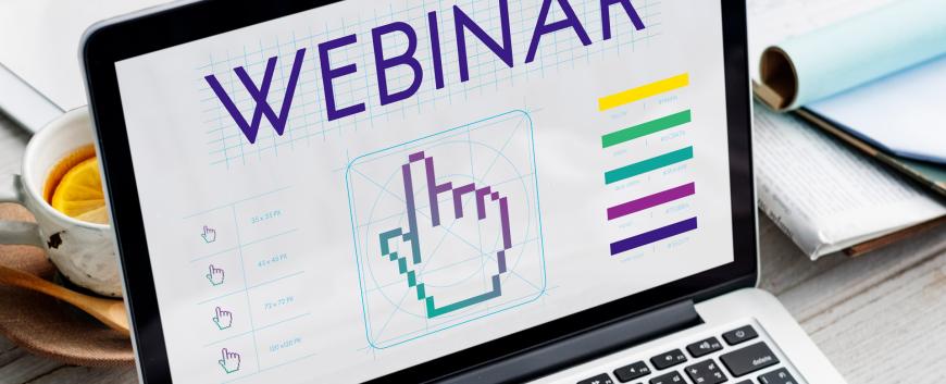 Webinar on laptop