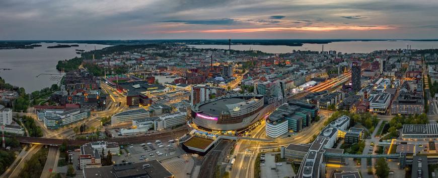 Tampere Center evening shot