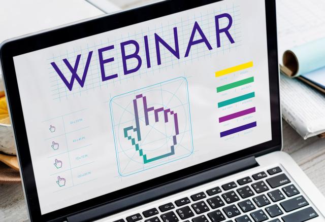 Webinar on laptop