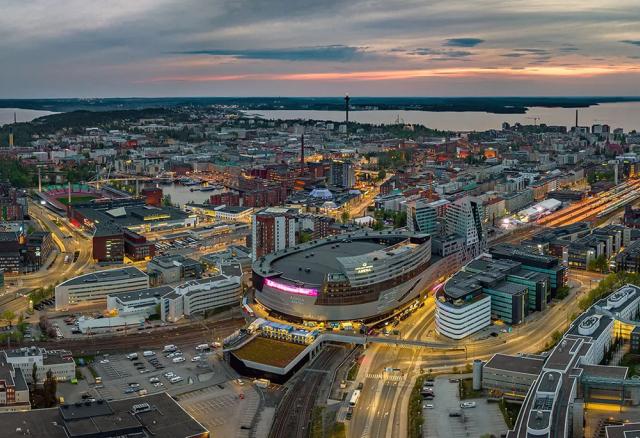 Tampere Center evening shot