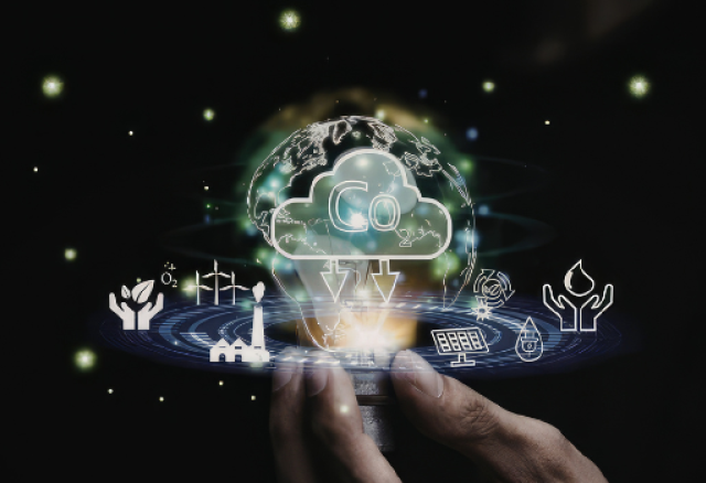 Image of globe with Co2 icon