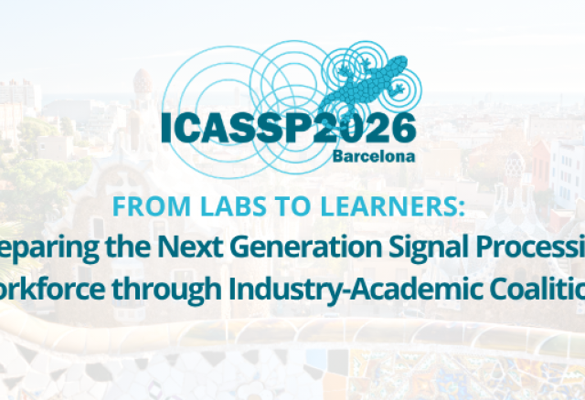 Image of ICASSP 2026 logo with session title "From Lab to Learning"