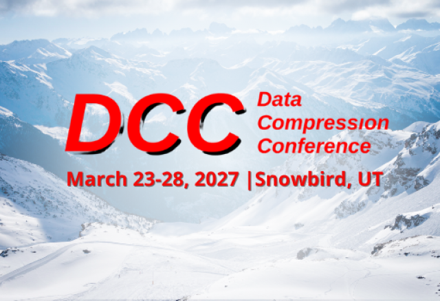 Image of DCC logo in front of ski slopes backdrop